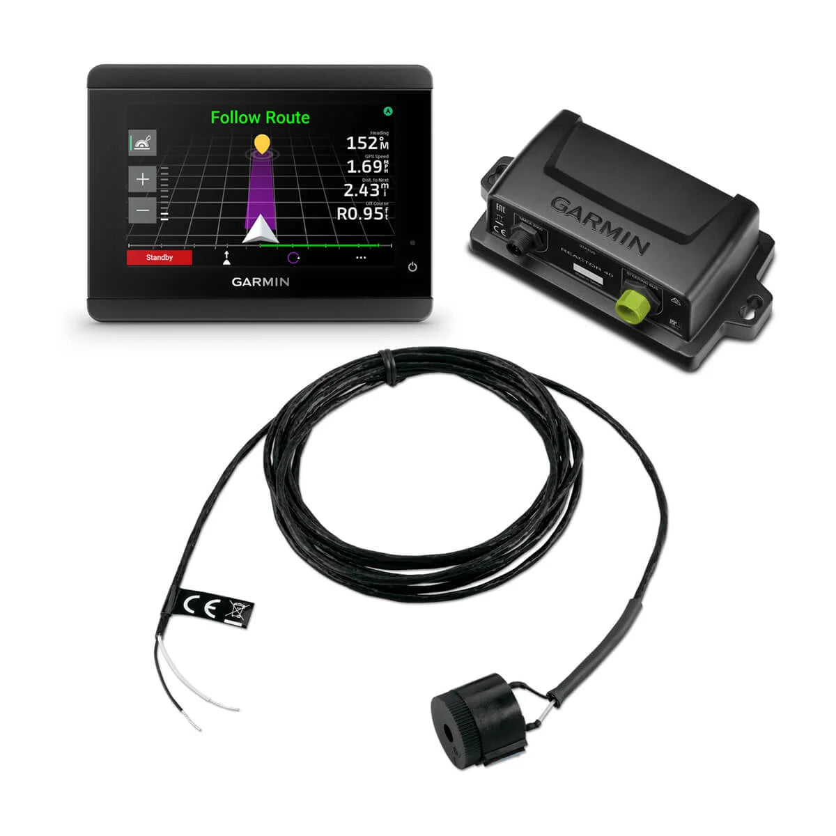 Garmin Reactor 40 Steer-by-Wire Autopilot Corepack, For SeaStar Optimus, Yanmar ZT 370, ZF 2800, NMEA 2000, 9-Axis AHRS