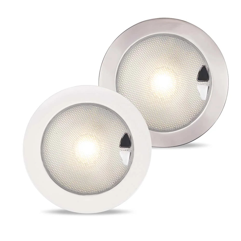 Hella Marine EuroLED 150 Round Downlight, Multivolt 9-33V DC, Completely Sealed, Recessed Mount