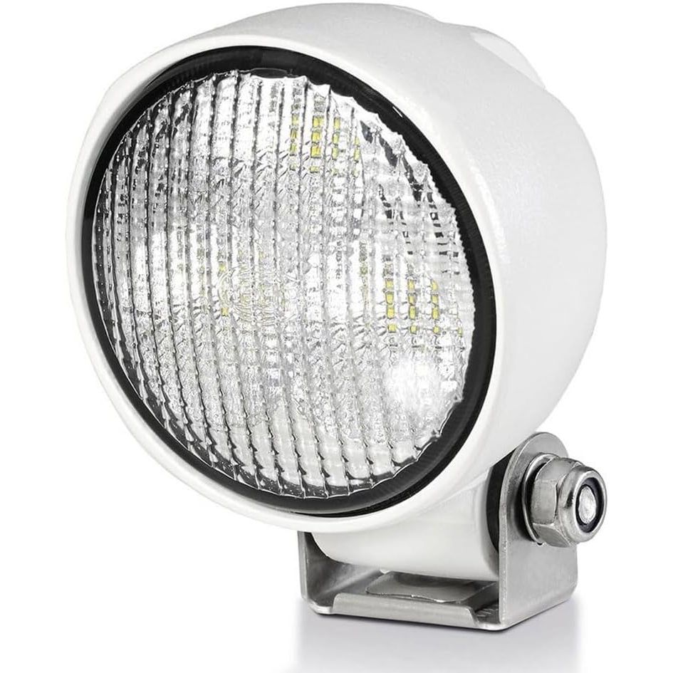 Hella Marine Module 70 Gen 4 LED Floodlight, Long-Range, White Housing, 12/24V Multivolt, IP67, SS316 Bracket, 6500K