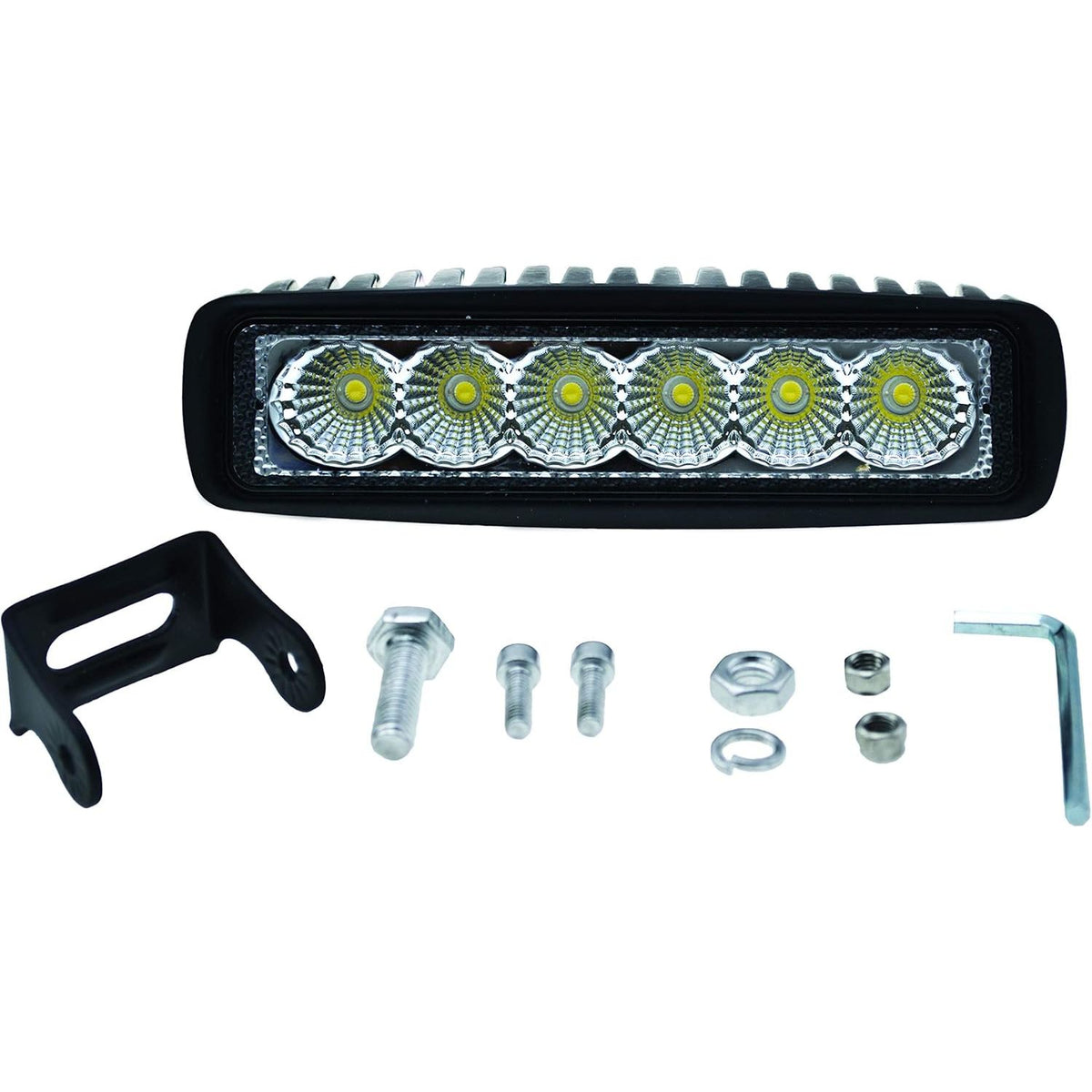 Hella Marine ValueFit Mini 6-LED Flood Light Bar, 10-30V, 18W, Bracket Mount