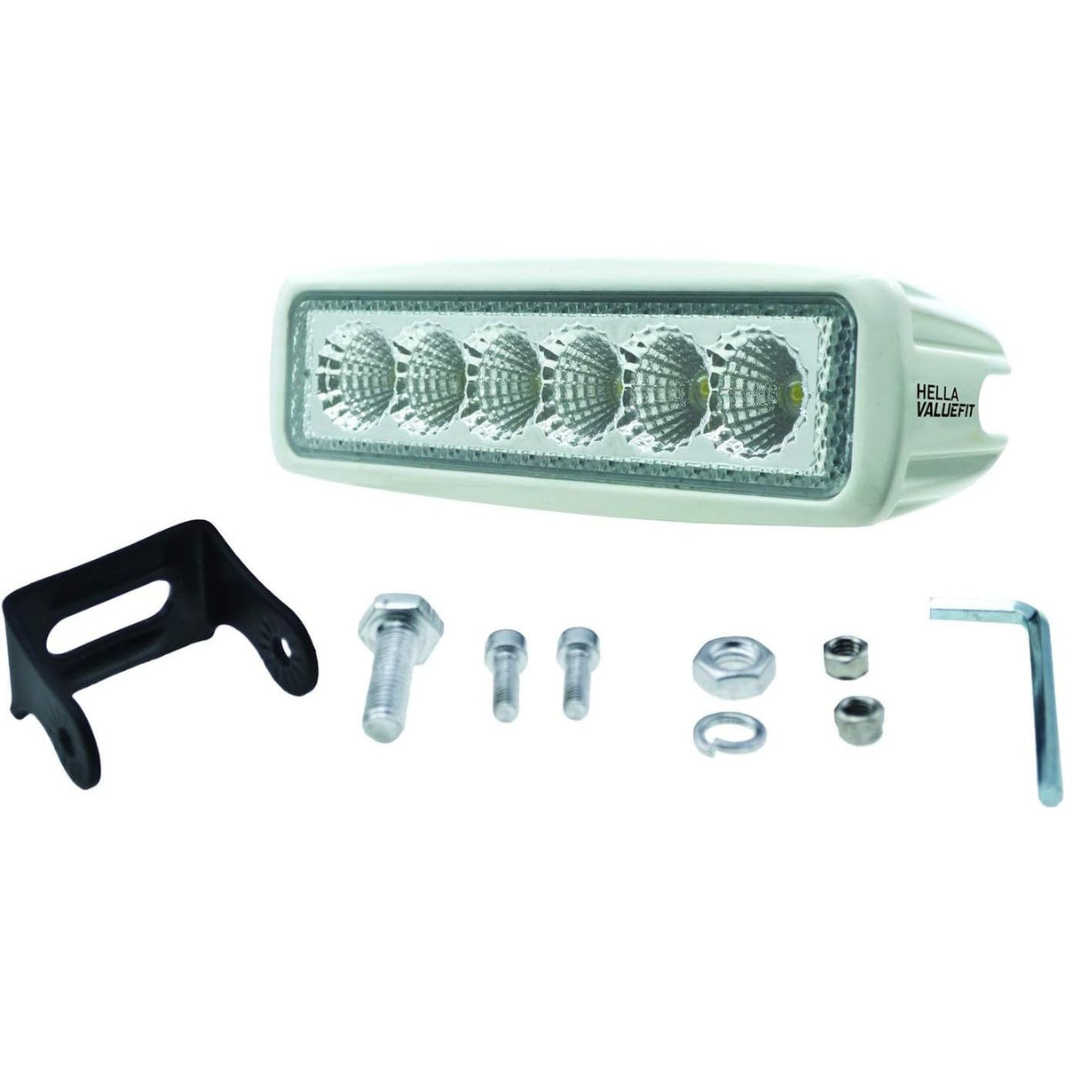 Hella Marine ValueFit Mini 6-LED Flood Light Bar, 10-30V, 18W, Bracket Mount