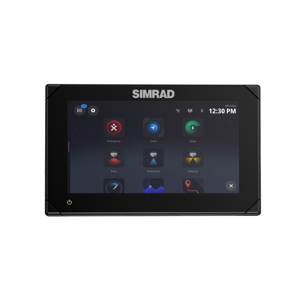 Simrad NSX Chartplotter/Fishfinder Combo, SolarMAX IPS HD Touchscreen, C-MAP DISCOVER X and REVEAL X Compatible, NMEA 2000, Ethernet