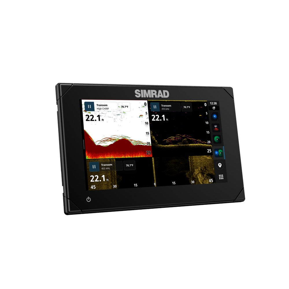 Simrad NSX Chartplotter/Fishfinder Combo, SolarMAX IPS HD Touchscreen, C-MAP DISCOVER X and REVEAL X Compatible, NMEA 2000, Ethernet