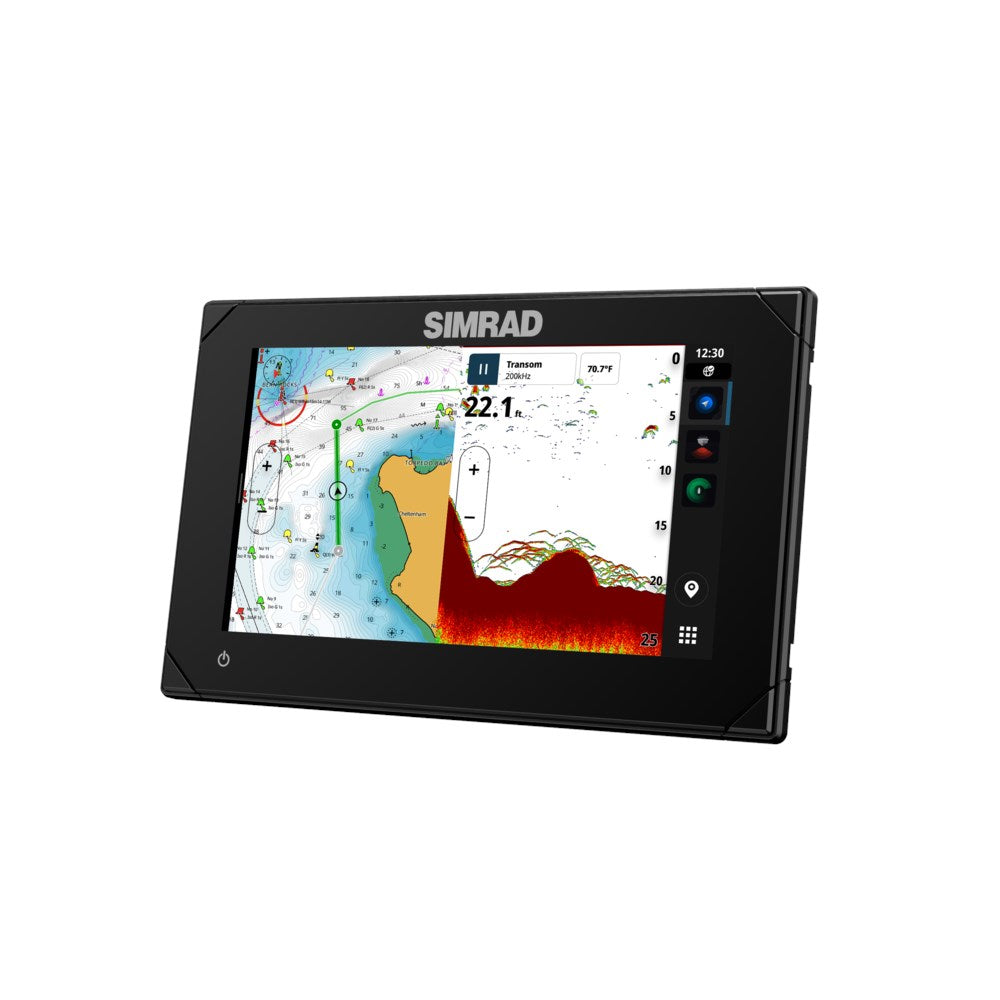 Simrad NSX Chartplotter/Fishfinder Combo, SolarMAX IPS HD Touchscreen, C-MAP DISCOVER X and REVEAL X Compatible, NMEA 2000, Ethernet