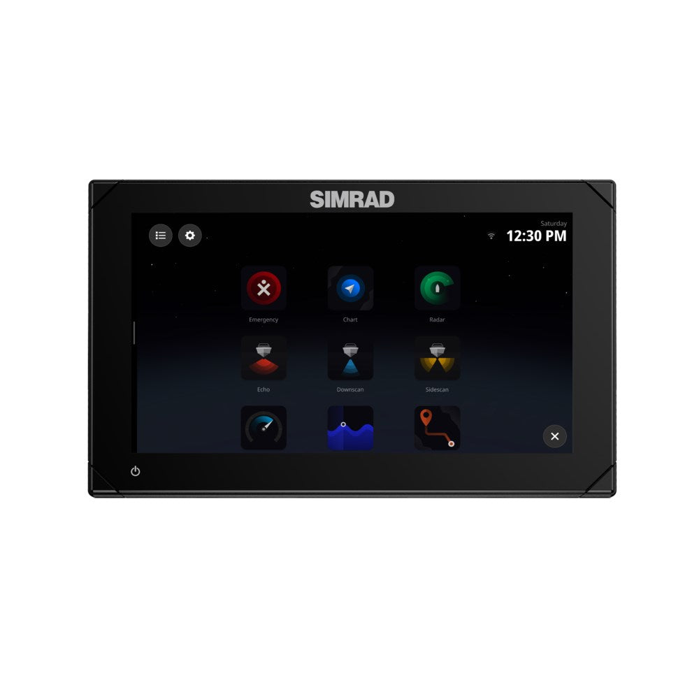 Simrad NSX Chartplotter/Fishfinder Combo, SolarMAX IPS HD Touchscreen, C-MAP DISCOVER X and REVEAL X Compatible, NMEA 2000, Ethernet