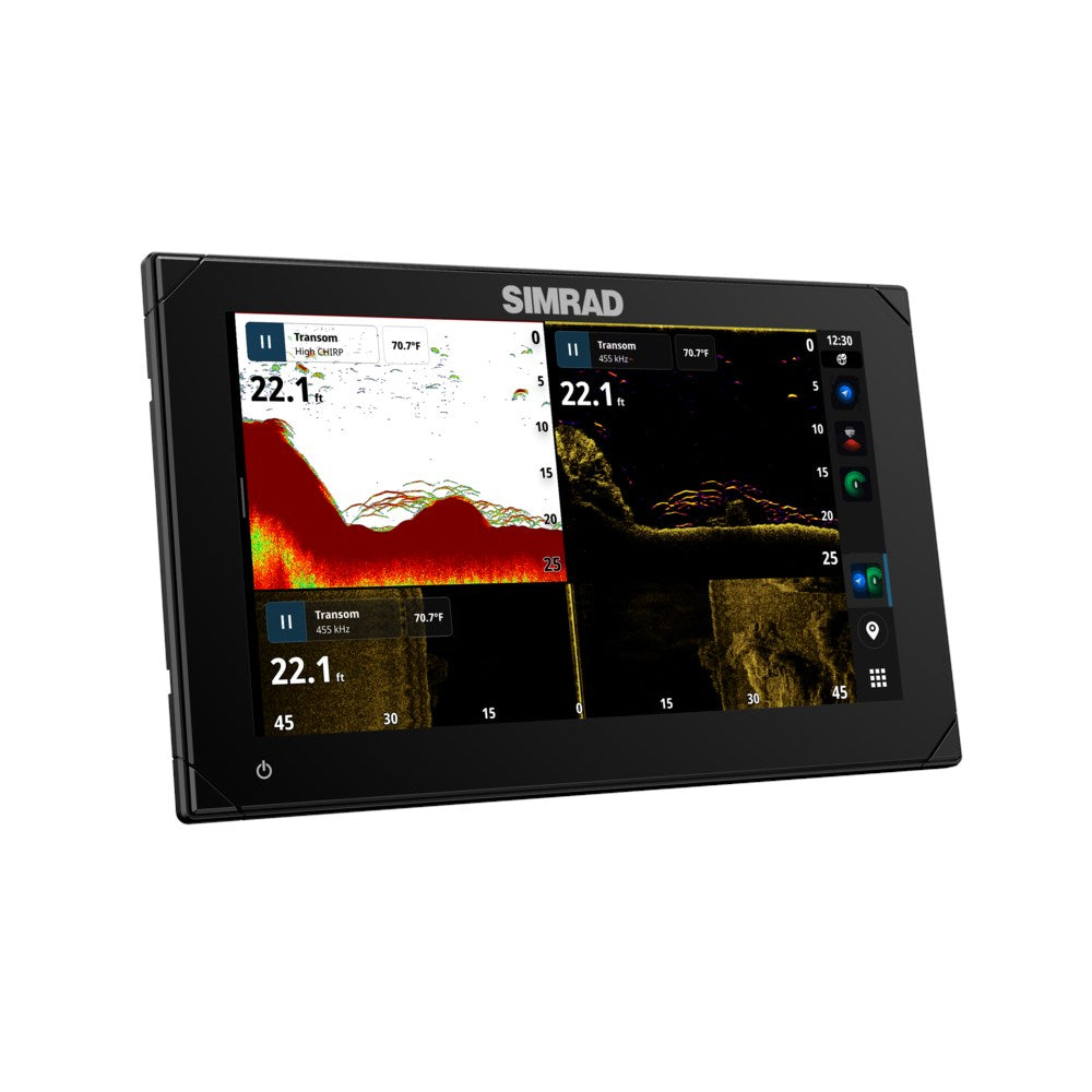 Simrad NSX Chartplotter/Fishfinder Combo, SolarMAX IPS HD Touchscreen, C-MAP DISCOVER X and REVEAL X Compatible, NMEA 2000, Ethernet
