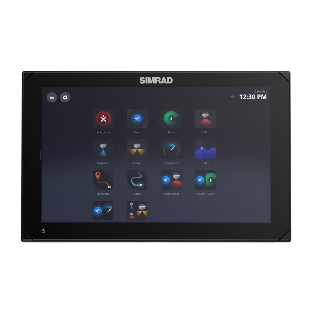 Simrad NSX Chartplotter/Fishfinder Combo, SolarMAX IPS HD Touchscreen, C-MAP DISCOVER X and REVEAL X Compatible, NMEA 2000, Ethernet