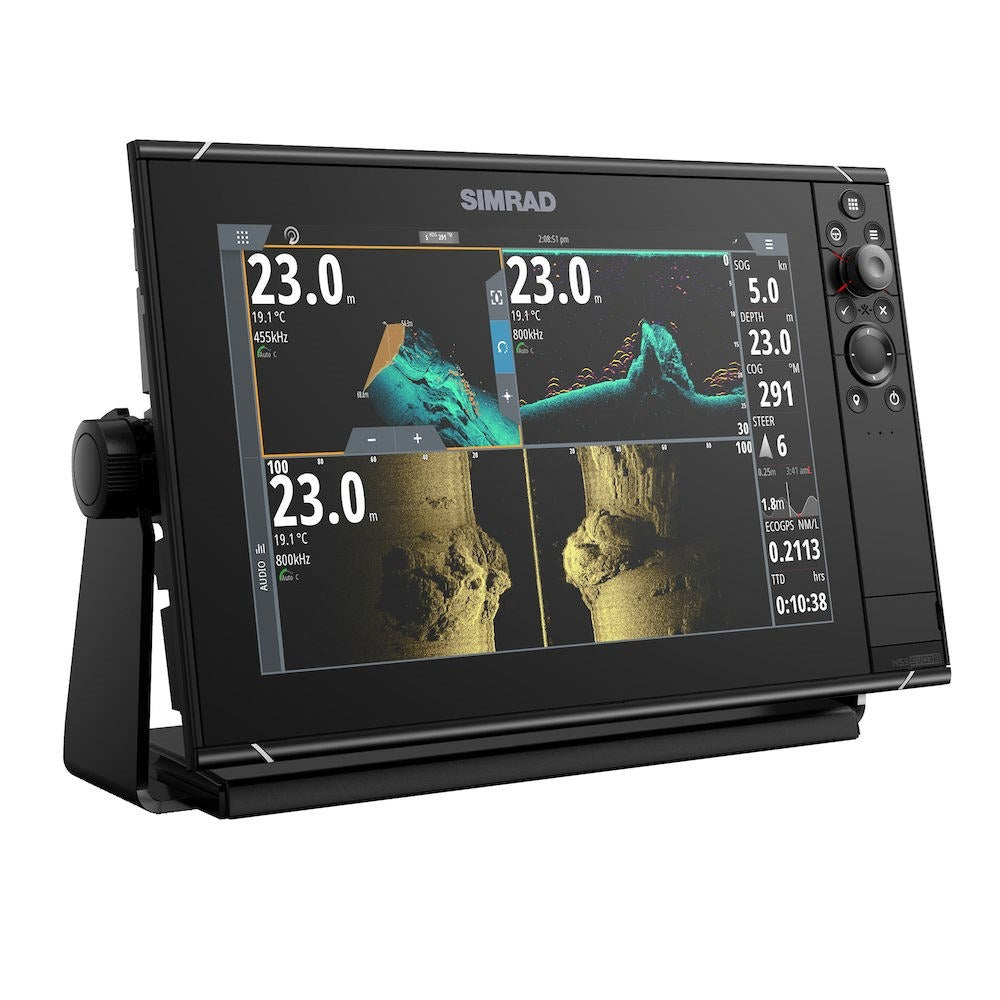 Simrad NSS evo3S Chartplotter/Fishfinder MFD, C-MAP US Enhanced Charts, 1kW CHIRP Sonar, NMEA 2000