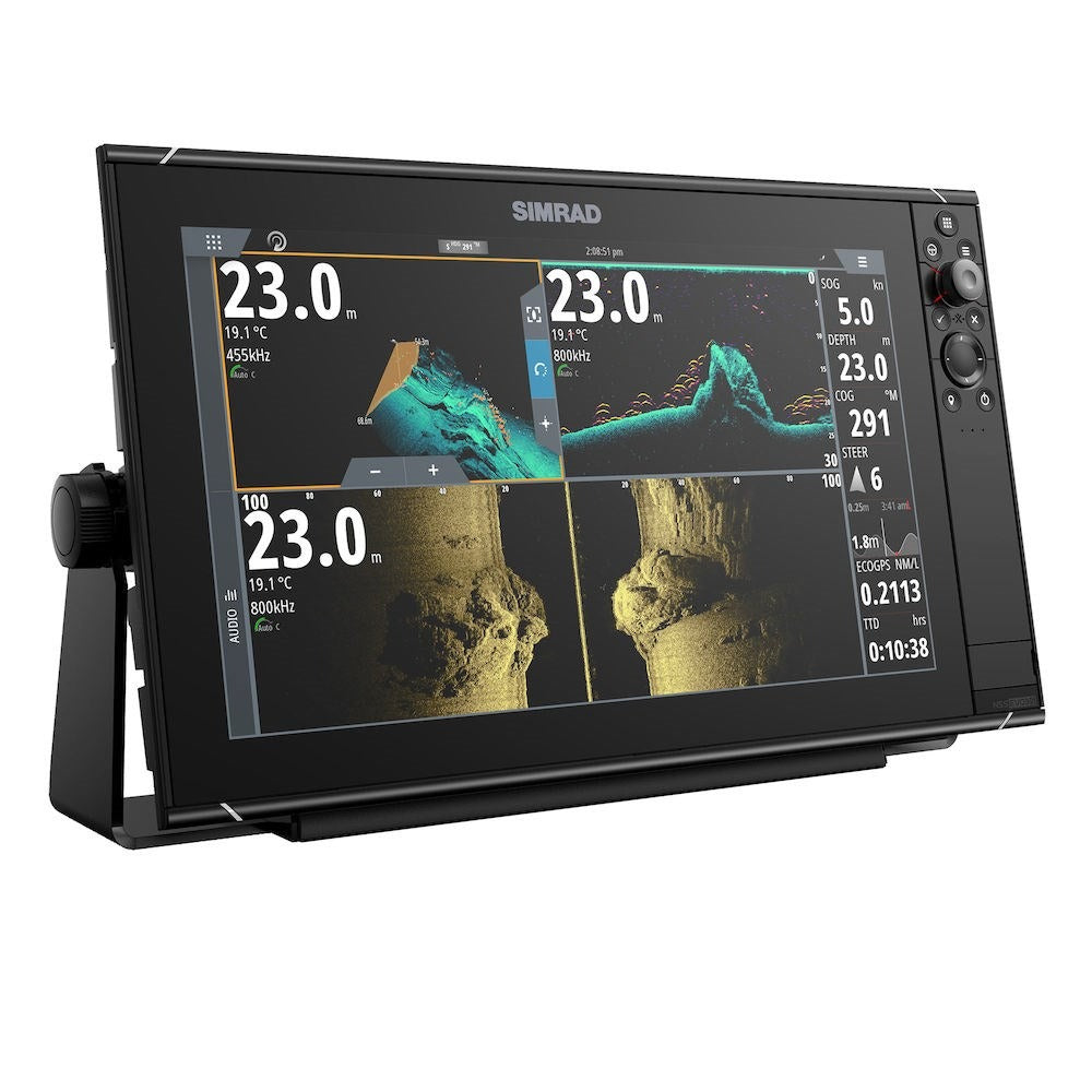 Simrad NSS evo3S Chartplotter/Fishfinder MFD, C-MAP US Enhanced Charts, 1kW CHIRP Sonar, NMEA 2000