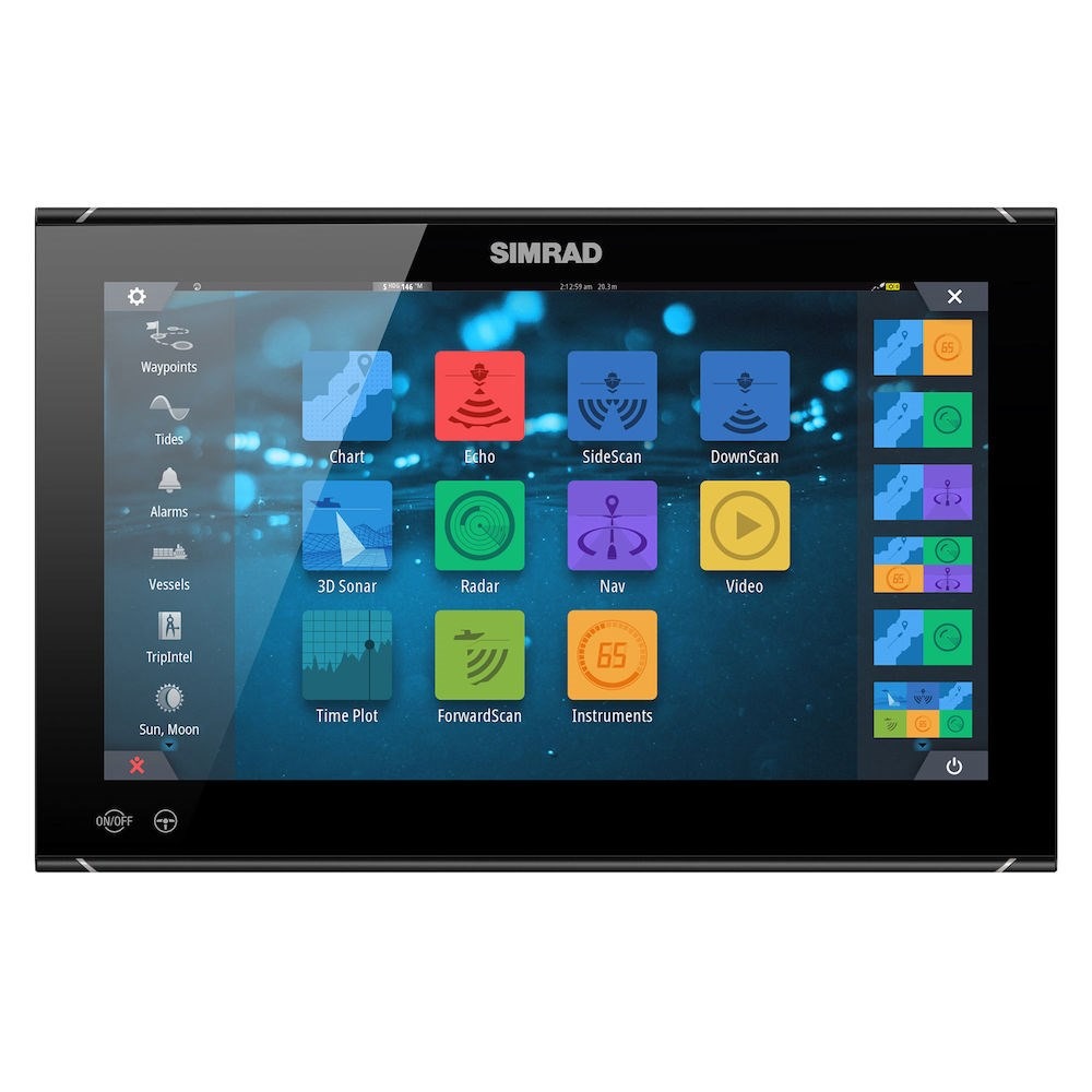 Simrad NSO evo3S Multifunction Display, Touchscreen, Full HD 1920x1080, 10-32V, IPX6 Front, NMEA 2000, 3-Port Ethernet, Wi-Fi, J1939, HDMI In/Out
