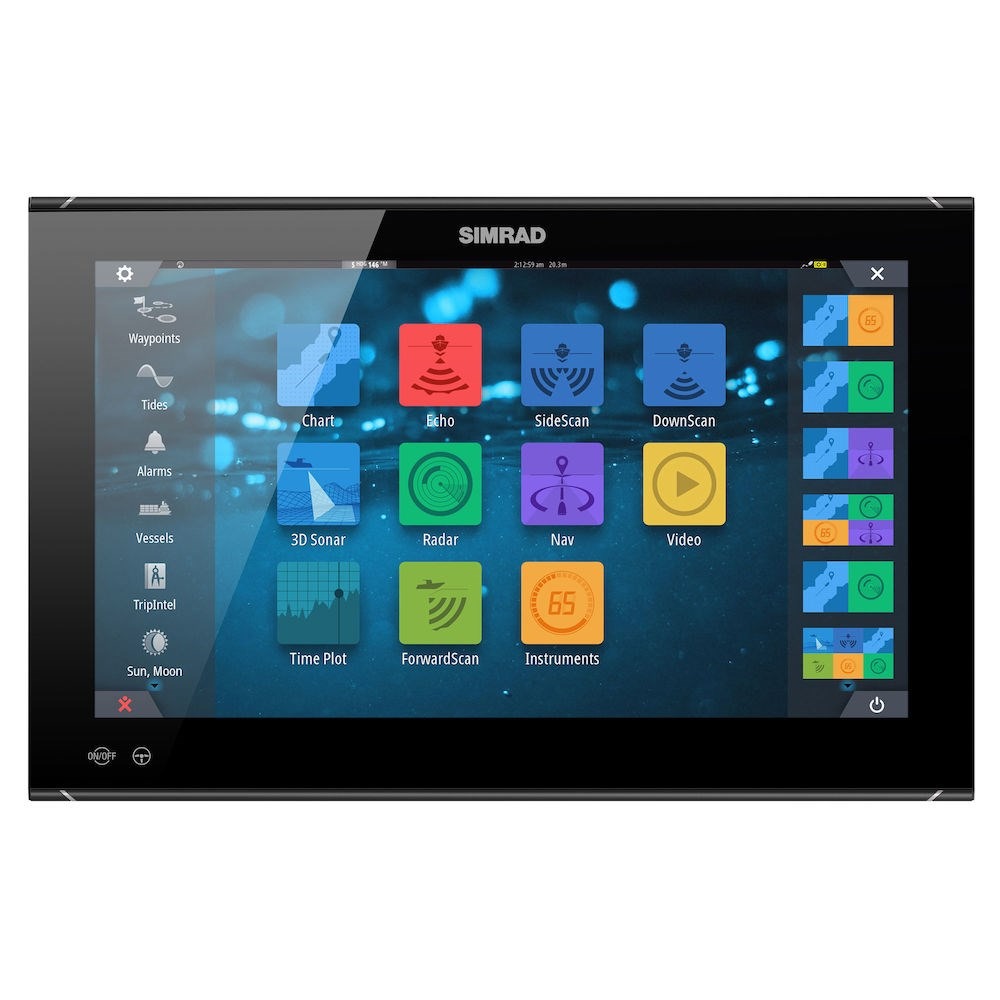 Simrad NSO evo3S Multifunction Display, Touchscreen, Full HD 1920x1080, 10-32V, IPX6 Front, NMEA 2000, 3-Port Ethernet, Wi-Fi, J1939, HDMI In/Out