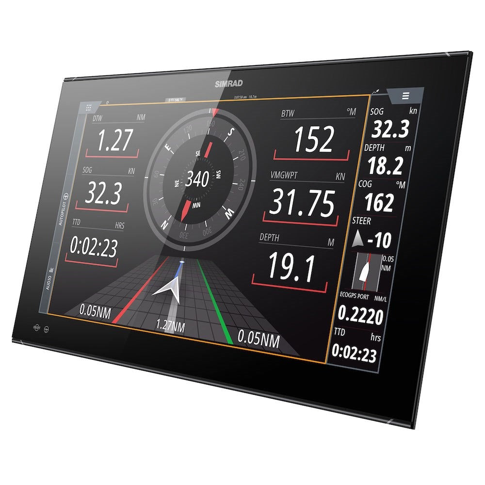 Simrad NSO evo3S Multifunction Display, Touchscreen, Full HD 1920x1080, 10-32V, IPX6 Front, NMEA 2000, 3-Port Ethernet, Wi-Fi, J1939, HDMI In/Out