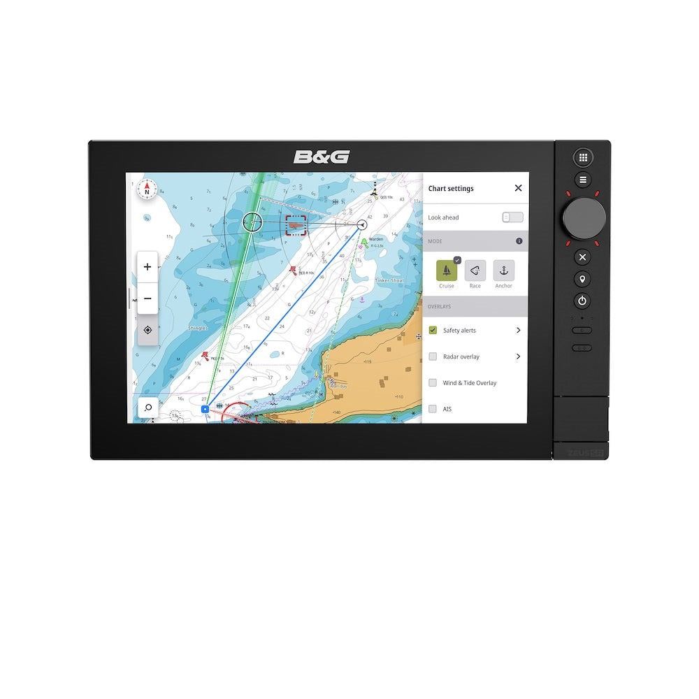 B&G Zeus SR Chartplotter, C-MAP DISCOVER X, No Sonar, NMEA 2000