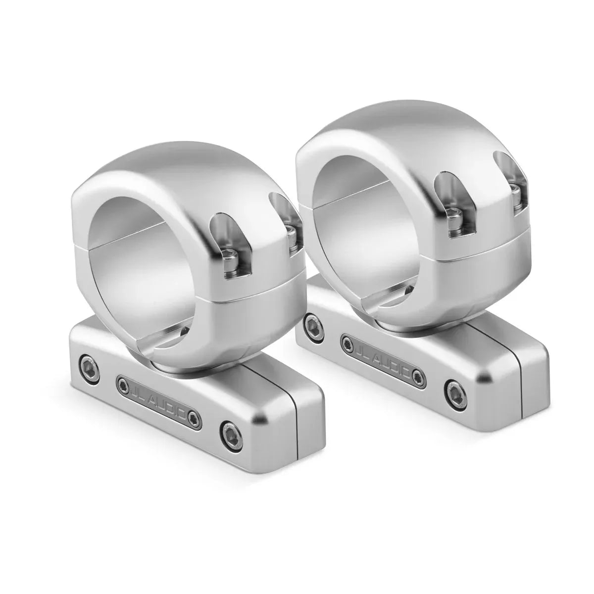 JL Audio Mount Fixture for Enclosed Tower Speaker, For ETXv3 Enclosures, Marine-Grade Aluminum, Clear Anodized Finish, Sold in Pairs