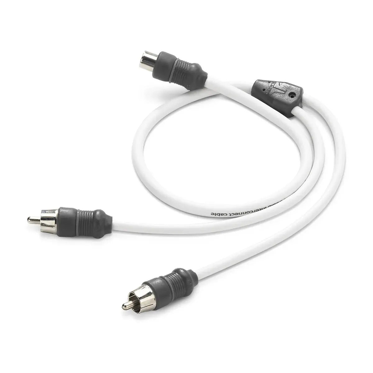 JL Audio XMD-WHTAICY Marine RCA Y-Adapter, 2-Channel, Twisted-Pair, OFC Copper, Molded Connectors, Brass Contacts
