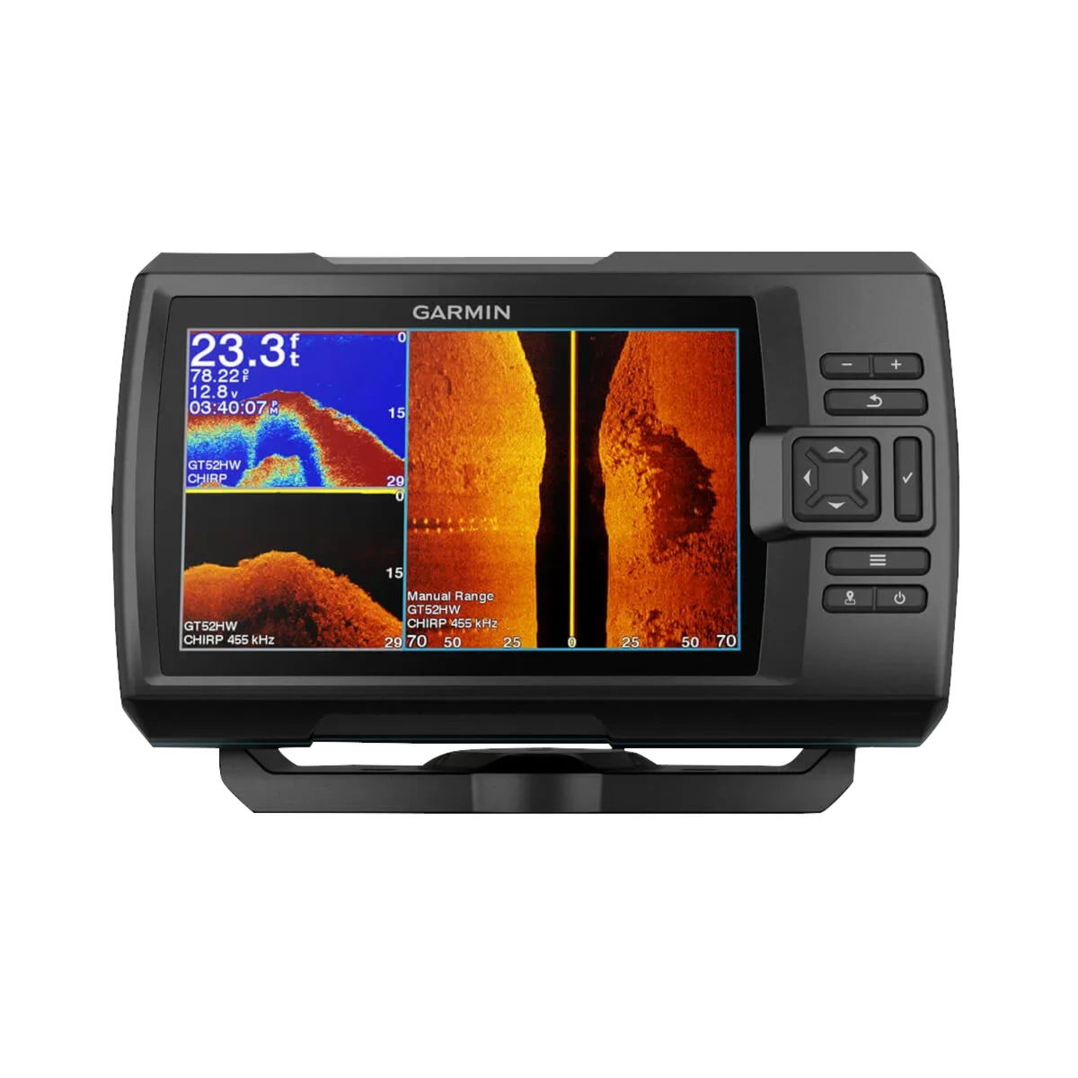 Garmin STRIKER Vivid 7sv Fishfinder GPS, 7in WVGA, CHIRP SideVü and ClearVü, Wi-Fi, IPX7, Without Transducer