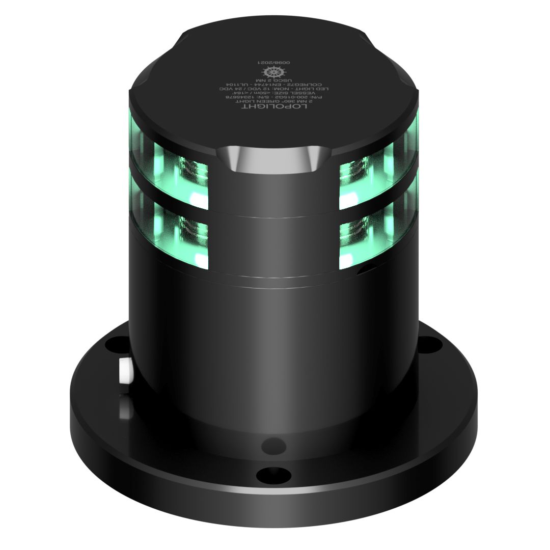 Lopolight PRO 360 Deg Green Navigation Light, 2 NM, Ex Zone 1/2, 10-32VDC, IP68