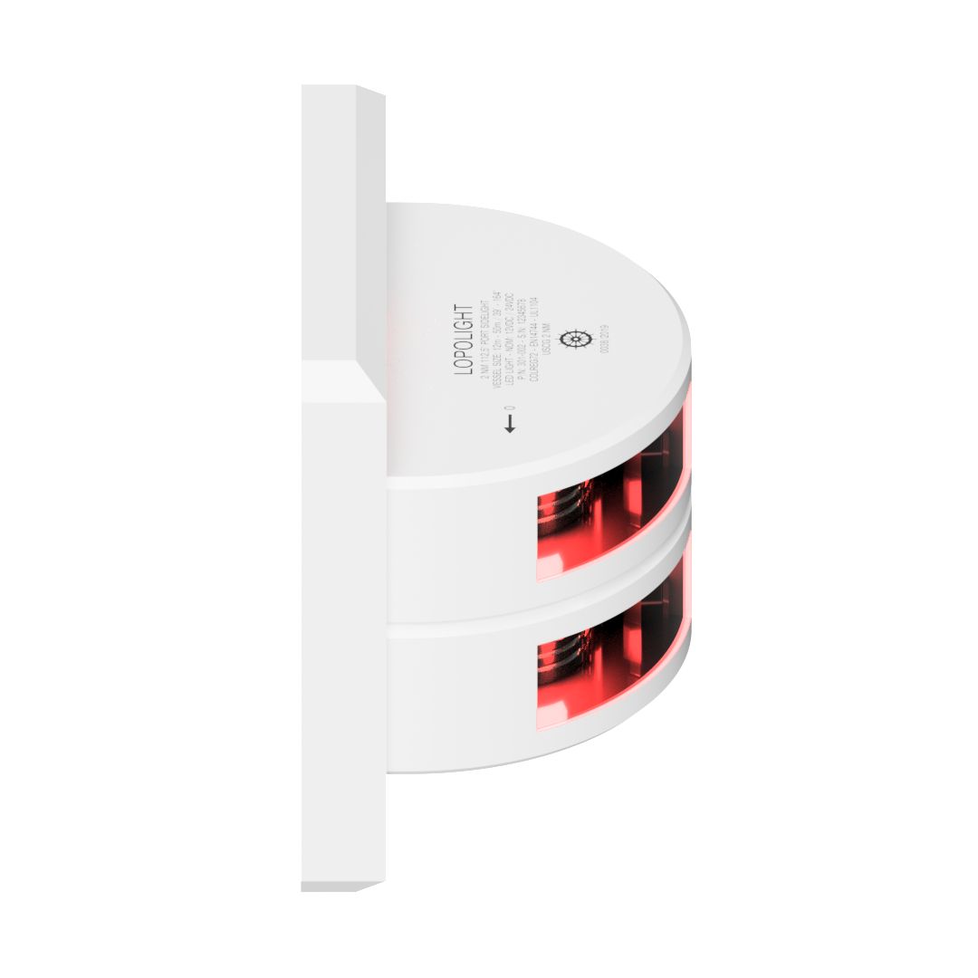 Lopolight Series 301-002 LED Port Sidelight, 2 NM, Vertical Mount, 10-32V DC, IP68