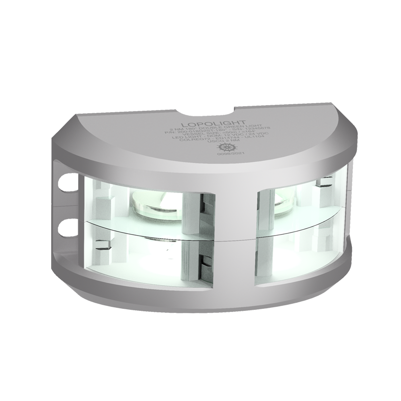 Lopolight Series 200-024 180 Deg White LED Navigation Light, 2NM, Vertical Mount, For Vessels Under 50m, 10-32VDC, IP68, COLREG72, USCG