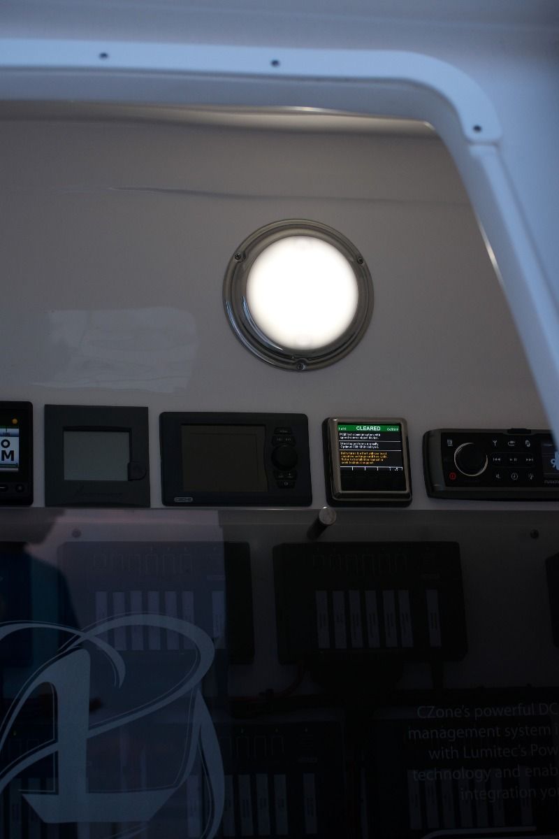 Lumitec TouchDome LED Dome Light, Touch Control, Two-Color, Dimmable, 10-30V, IP67, Stainless Steel