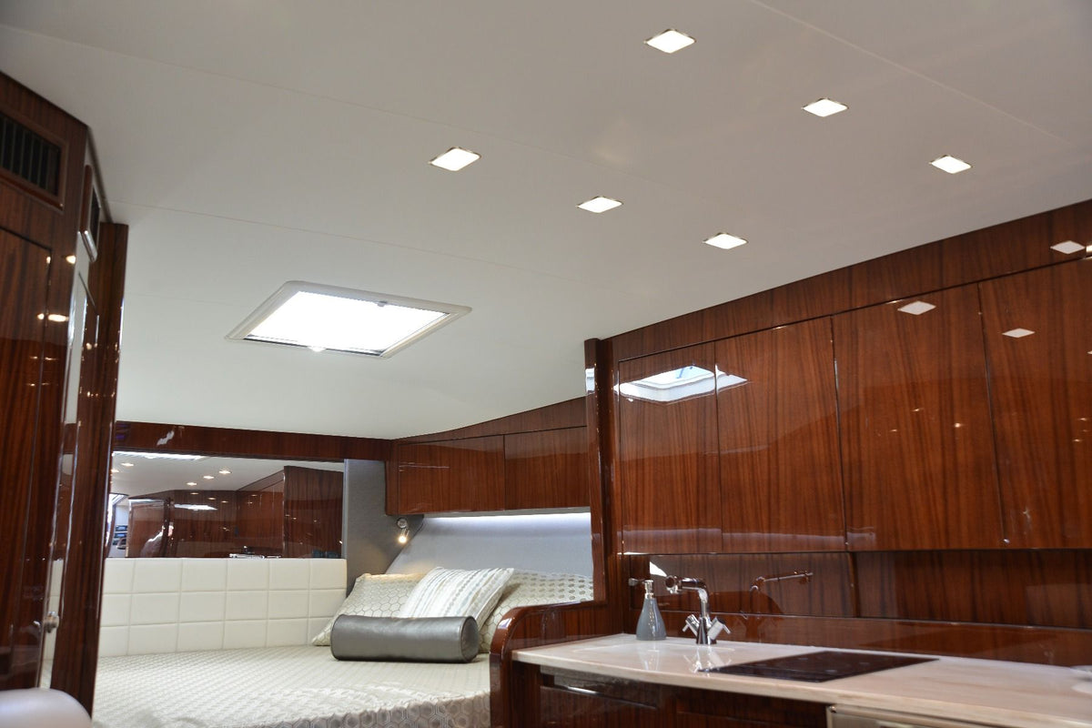 Lumitec Square Mirage LED Down Light, 10-30V, IP67, 2 in Cutout, Flush Mount