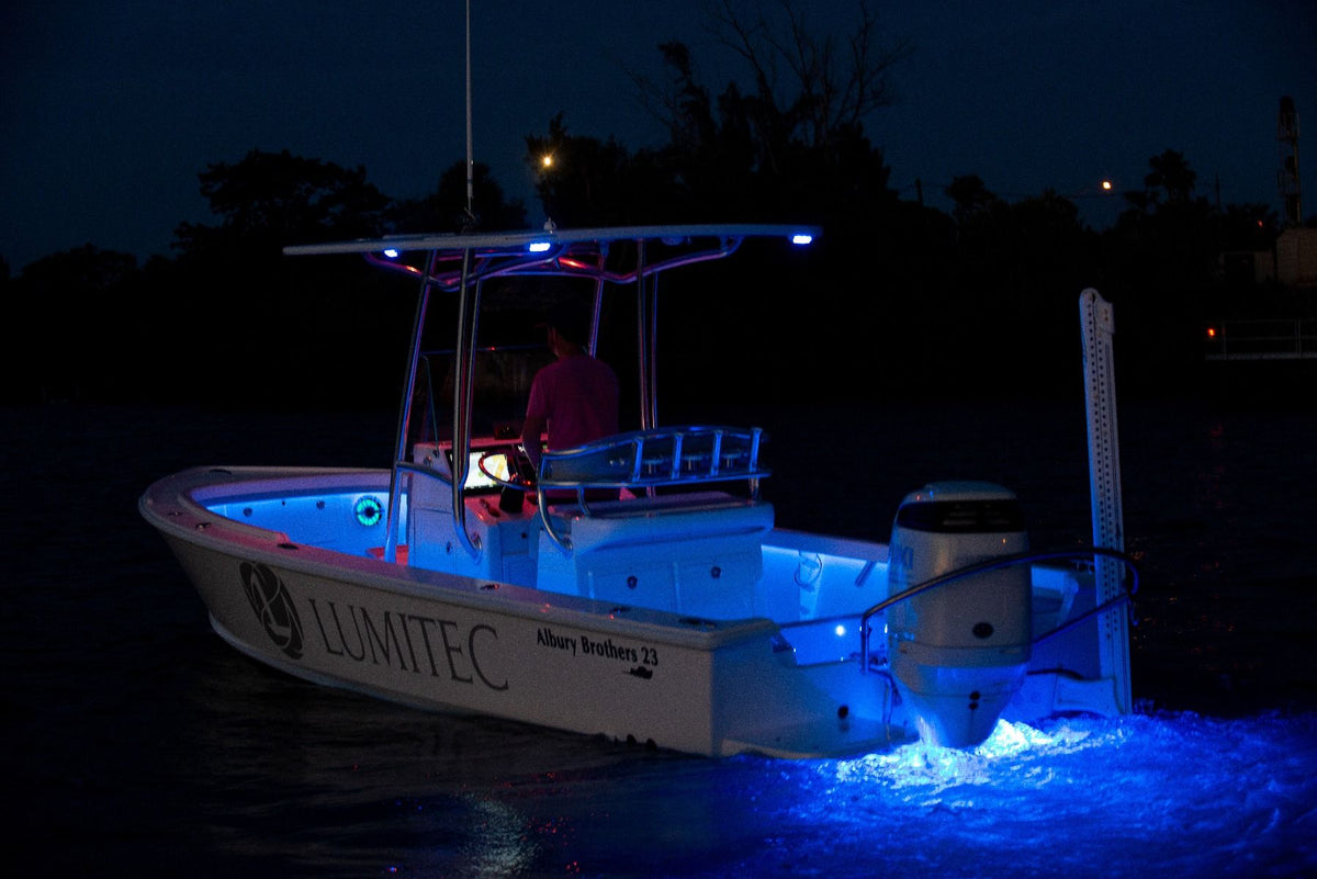 Lumitec SeaBlaze Quattro LED Underwater Light, 10-30V DC, IP68, 2000+ Lumens, Bronze Housing, Surface Mount