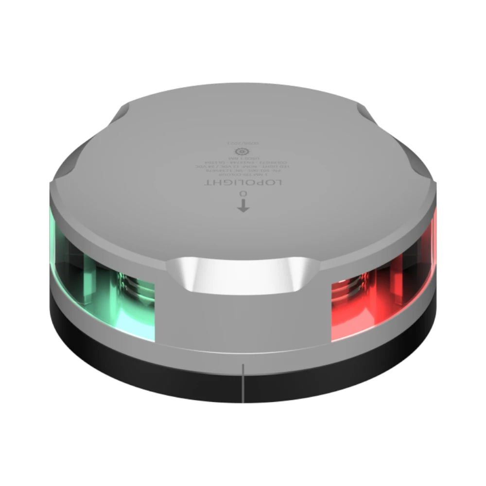 Lopolight LED Tri-Color Navigation Light, 1NM, FB Flat Base, 10-32VDC, IP68