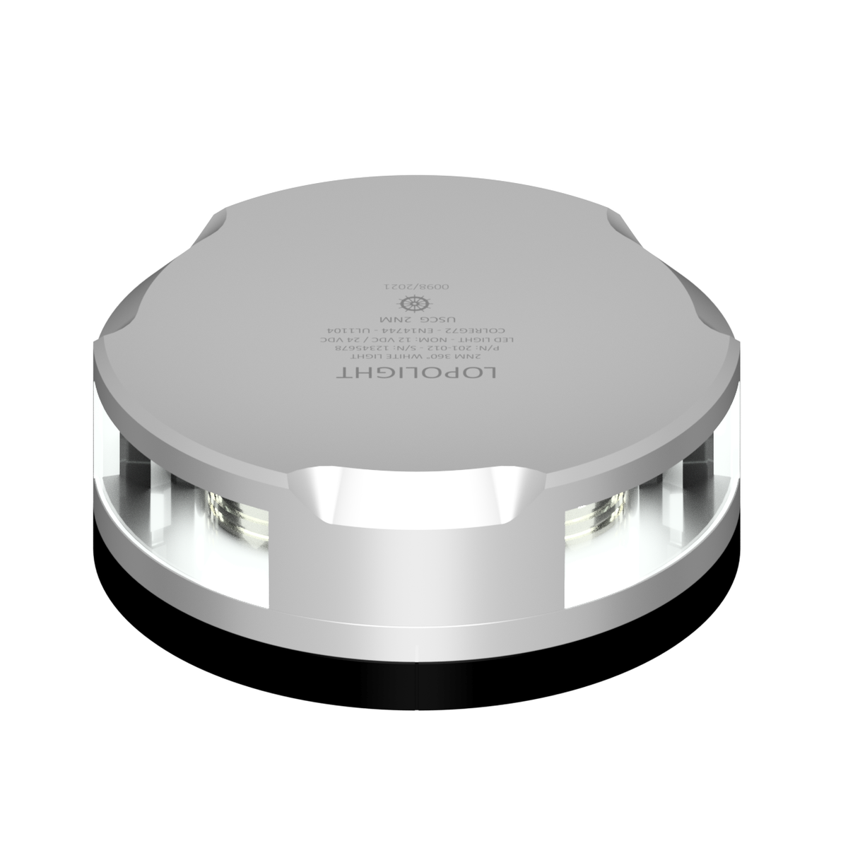 Lopolight 200-012 Anchor Light, 2 NM, Horizontal Mount