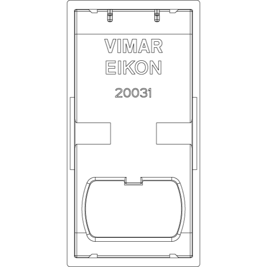 Vimar Eikon 1-Module Interchangeable Rocker Button, Lightable Symbol, IP40