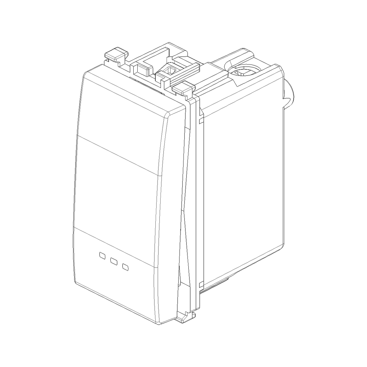 Vimar Eikon Push Button Switch, 1P NO, 10A, 250V, Illuminable, IP40