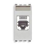 Vimar Netsafe RJ45 Socket Outlet, For Eikon, Cat5e, Panduit MINI-COM, T568A/B