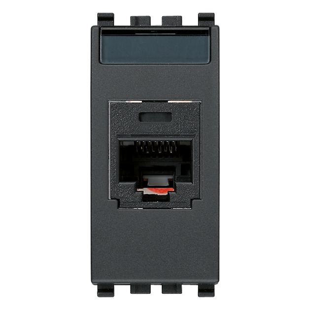 Vimar Netsafe RJ45 Socket Outlet, For Eikon, Cat5e, Panduit MINI-COM, T568A/B