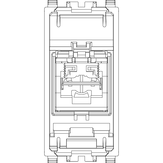 Vimar Netsafe RJ45 Socket Outlet, For Eikon, Cat5e, Panduit MINI-COM, T568A/B