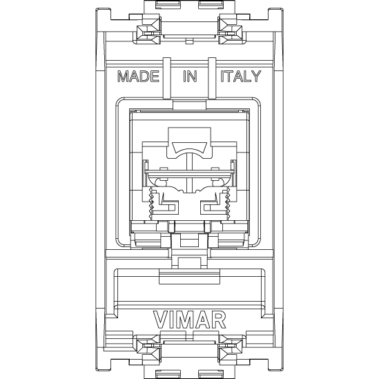Vimar Netsafe RJ45 Cat5e Socket Outlet, Panduit MINI-COM, T568A/B