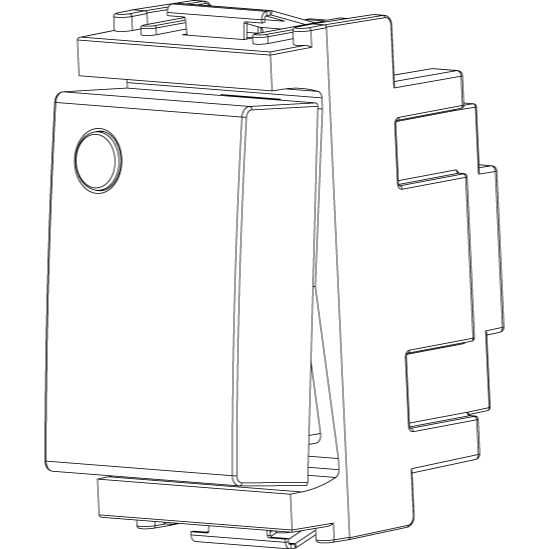 Vimar Idea Reversing Rocker Switch, 1P 16AX 250V, IP40, 1-Module