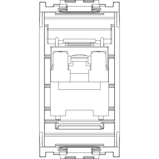 Vimar Netsafe 16359 RJ45 Socket Outlet, T568A/B Wiring, 8-Contact