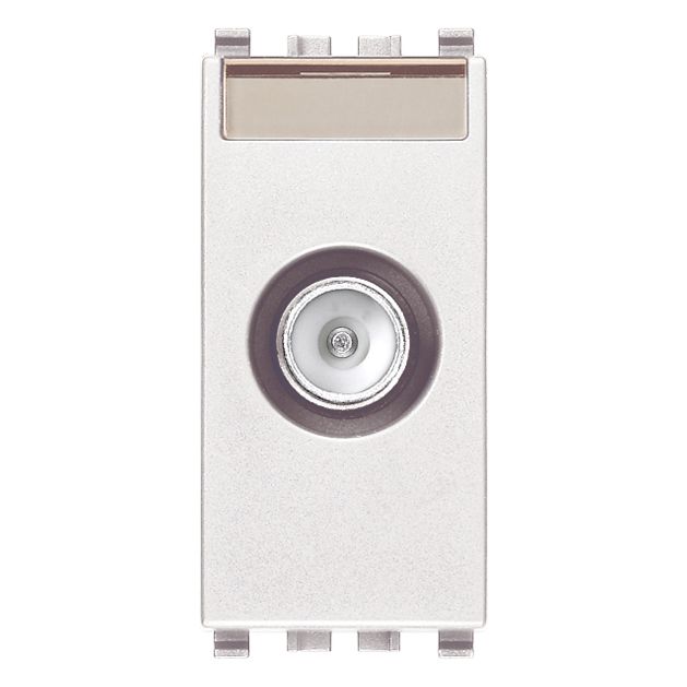 Vimar Eikon TV-RD-SAT Coaxial Socket Outlet, 5-2400 MHz, Male Connector