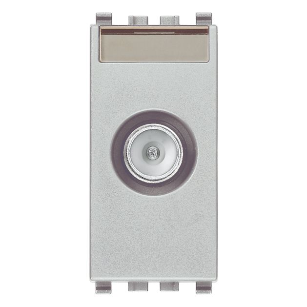 Vimar Eikon TV-RD-SAT Coaxial Socket Outlet, 5-2400 MHz, Male Connector