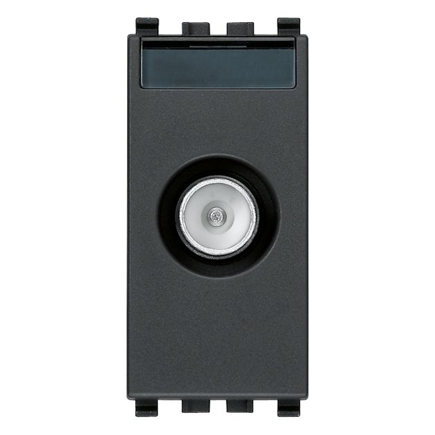 Vimar Eikon TV-RD-SAT Coaxial Socket Outlet, 5-2400 MHz, Male Connector