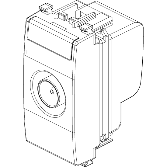 Vimar Eikon TV-RD-SAT Coaxial Socket Outlet, 5-2400 MHz, Male Connector