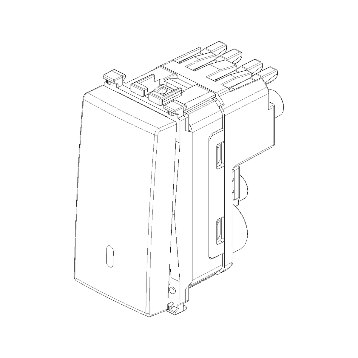 Vimar Arké Push Button, 1P NO, 10A 250V, Lightable, IP40