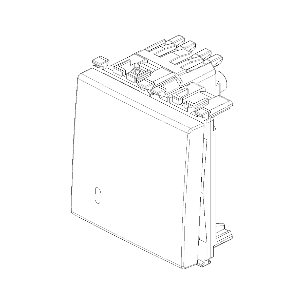 Vimar Arké Push Button, 1P NO, 10A 250V, Lightable, IP40