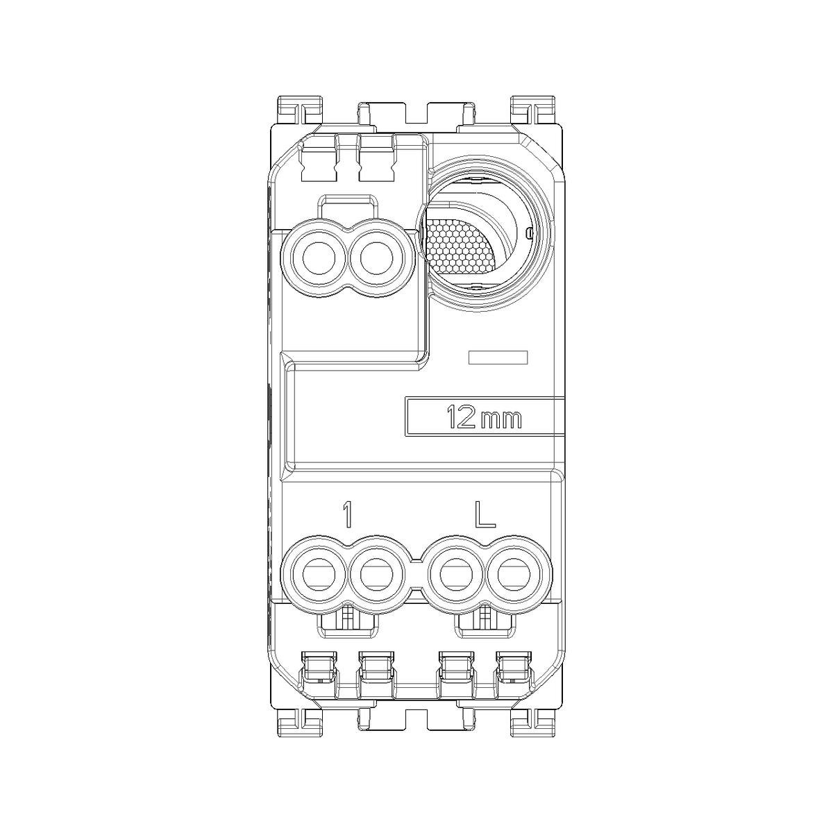 Vimar Arké Push Button, 1P NO, 10A 250V, Lightable, IP40