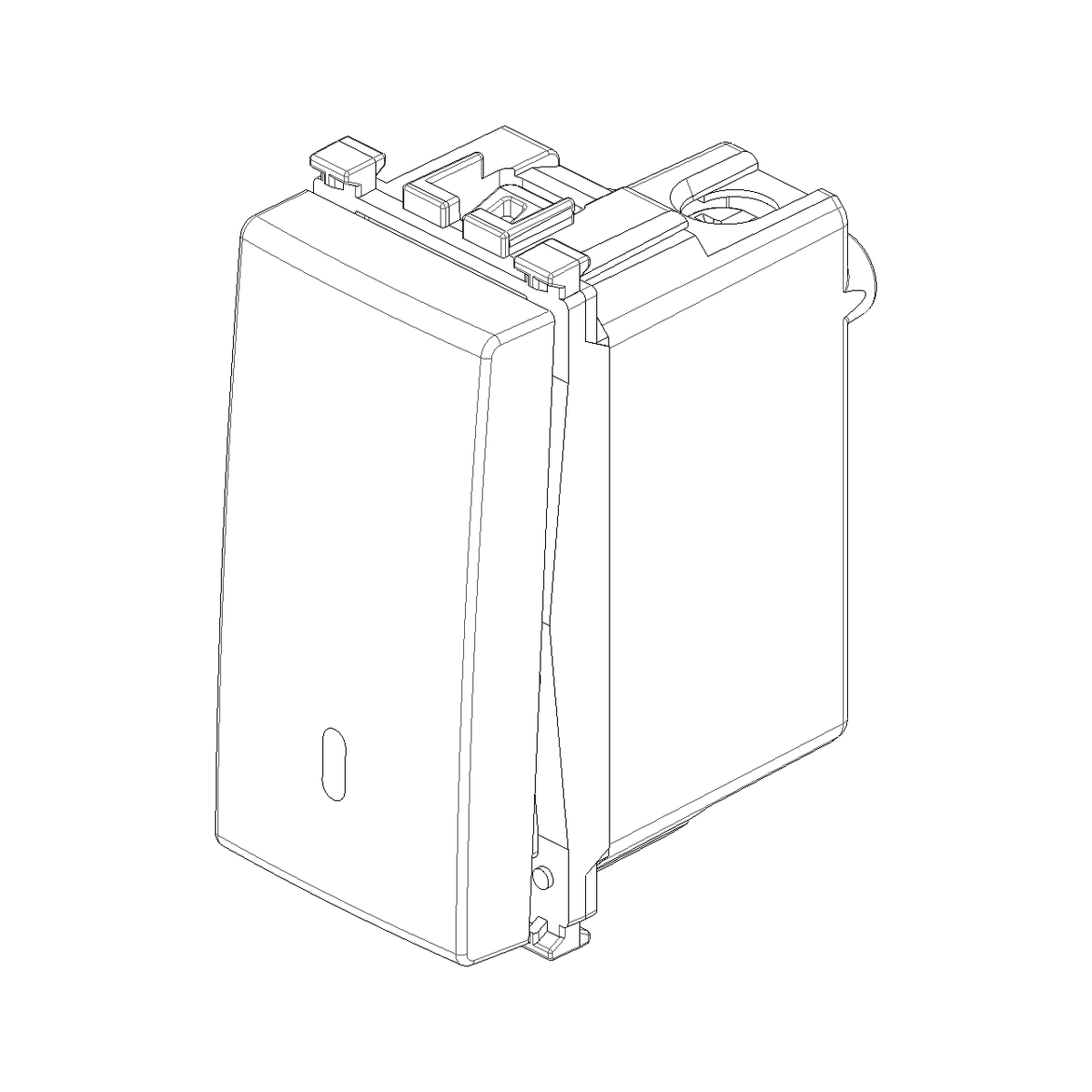 Vimar Arké Push Button, 1P NO, 10A 250V, Lightable, IP40