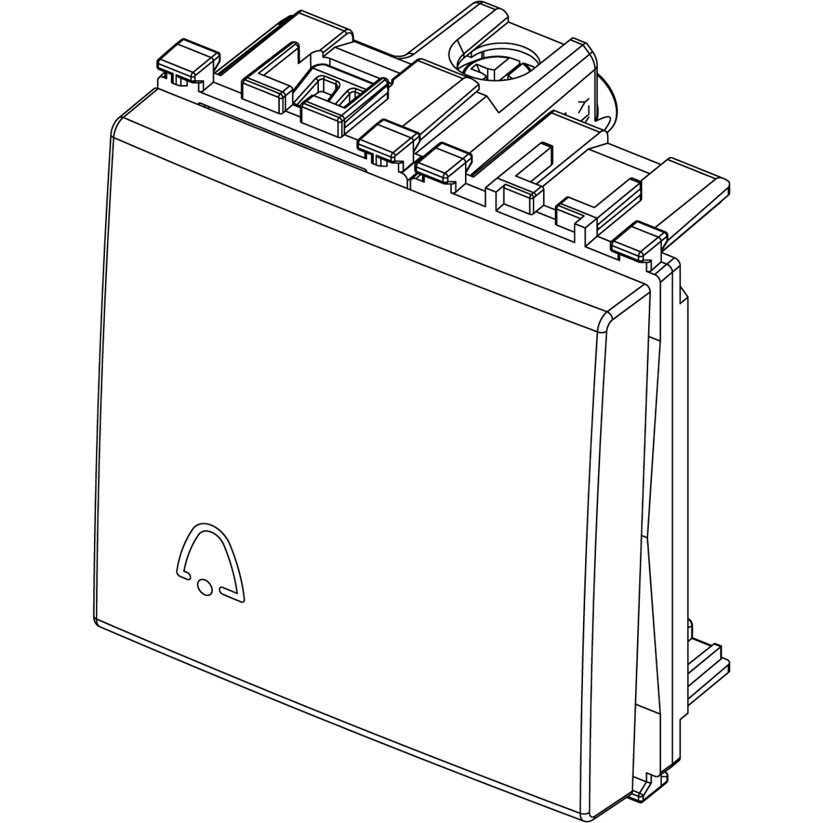 Vimar Arké Push Button, 1P NO, 10A 250V, Lightable, IP40