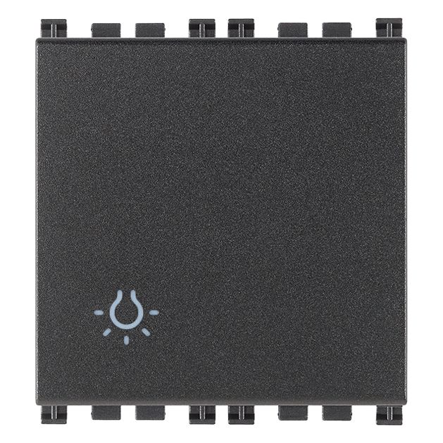 Vimar Arké Push Button, 1P NO, 10A 250V, Lightable, IP40