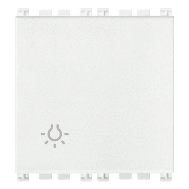 Vimar Arké Push Button, 1P NO, 10A 250V, Lightable, IP40