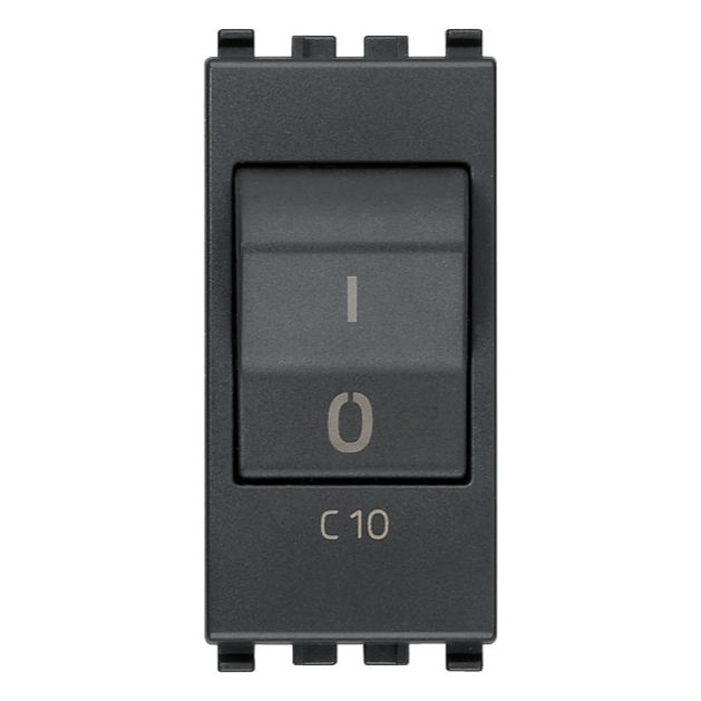 Vimar Eikon Miniature Circuit Breaker, 1P+N, C Curve, 120-230V AC, 50-60 Hz, IP40, 1 Module