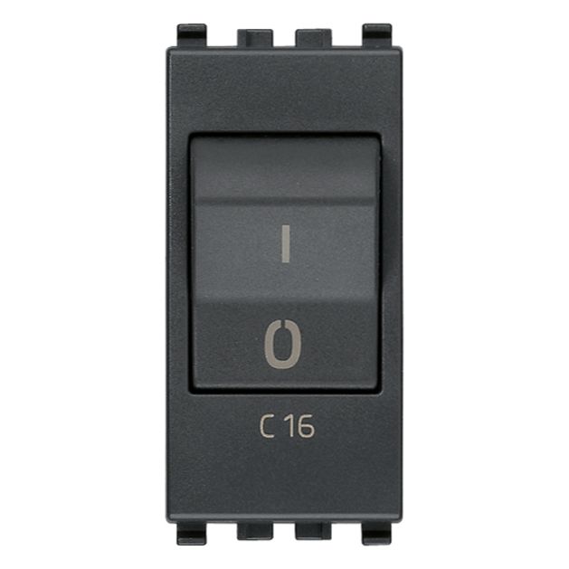 Vimar Eikon Miniature Circuit Breaker, 1P+N, C Curve, 120-230V AC, 50-60 Hz, IP40, 1 Module