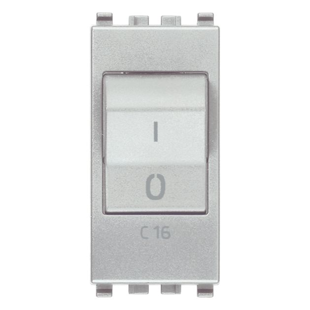 Vimar Eikon Miniature Circuit Breaker, 1P+N, C Curve, 120-230V AC, 50-60 Hz, IP40, 1 Module